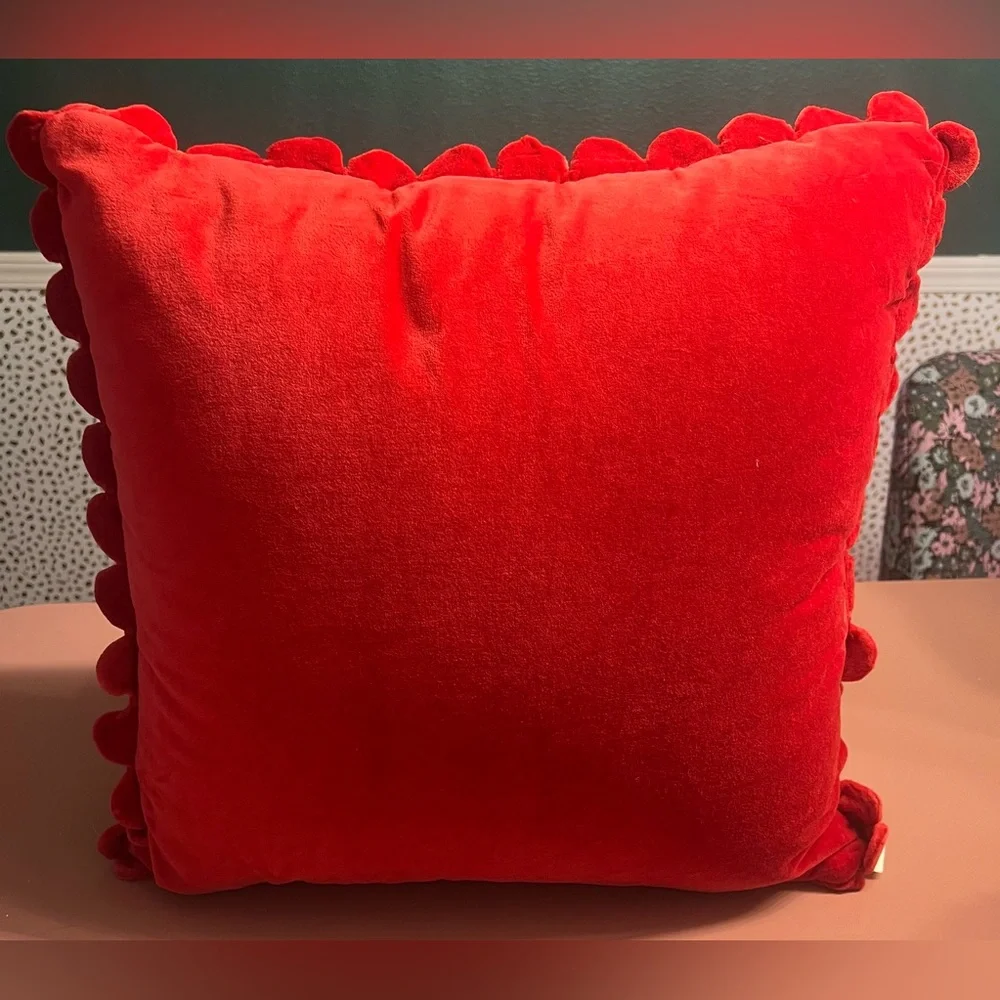 Anthropologie Cotton Velvet Striped Pillow